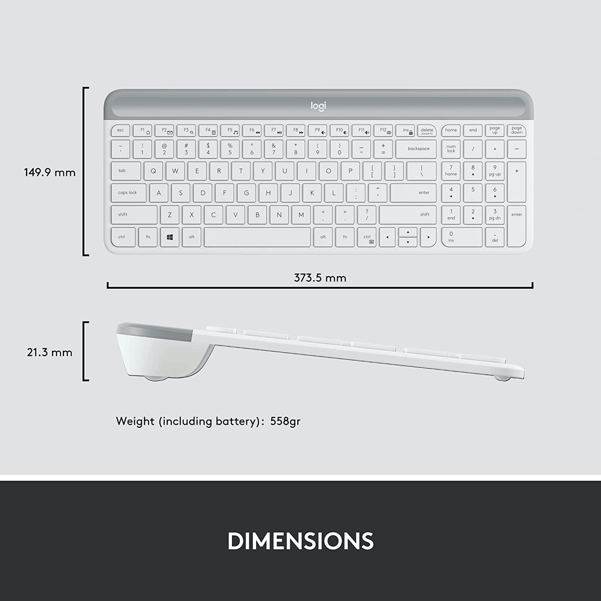 Logitech MK470 Slim Wireless Keyboard Bundle off [White]