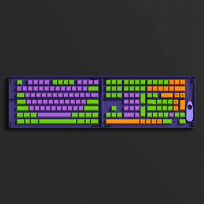 AKKO EVA-01 Themed PBT Keycaps Set ASA 158 Keys - GameXtremePH