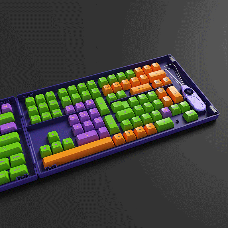 AKKO EVA-01 Themed PBT Keycaps Set ASA 158 Keys - GameXtremePH