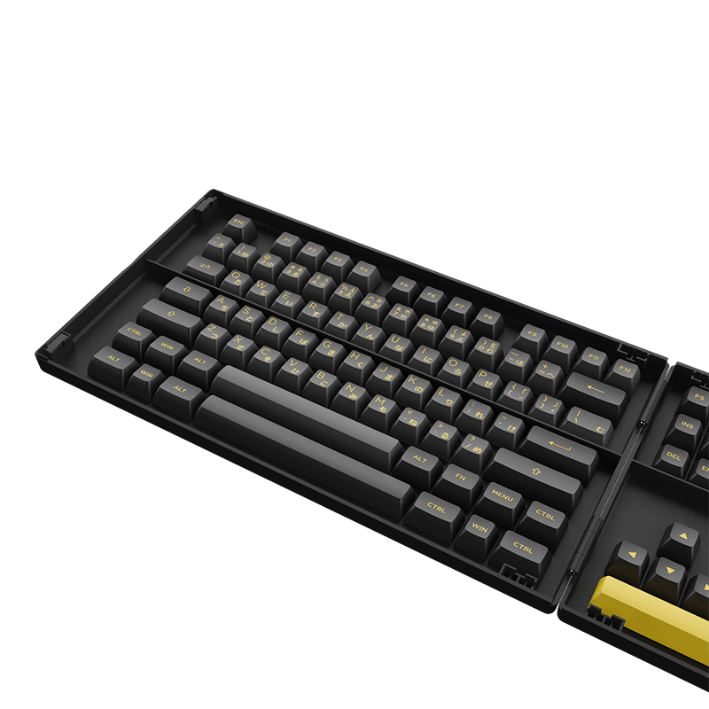 Akko Black & Gold Hiragana Version PBT Keycaps Set ASA 158 Keys - GameXtremePH