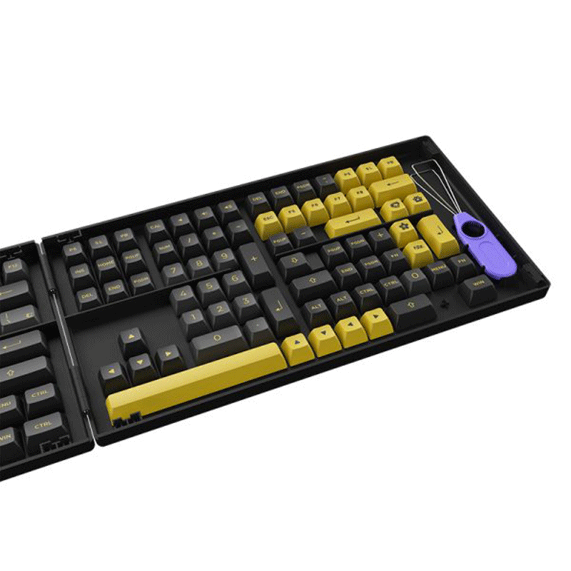 Akko Black & Gold Hiragana Version PBT Keycaps Set ASA 158 Keys - GameXtremePH