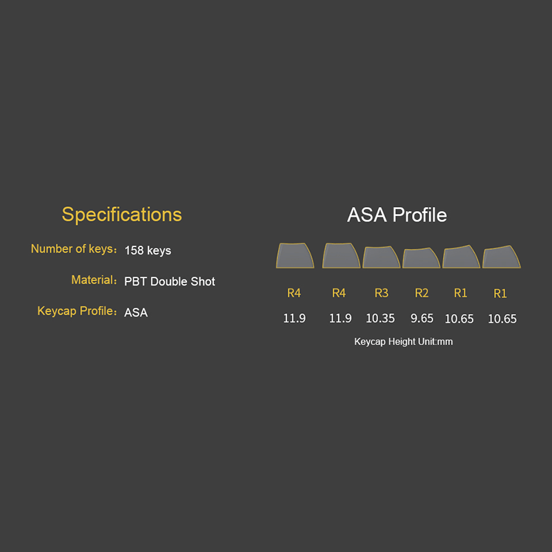 Akko Black & Gold Hiragana Version PBT Keycaps Set ASA 158 Keys - GameXtremePH