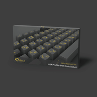 Akko Black & Gold Hiragana Version PBT Keycaps Set ASA 158 Keys - GameXtremePH