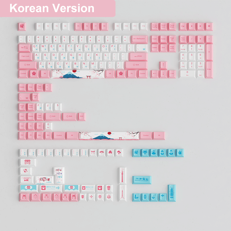 AKKO World Tour Tokyo R2 185- Key Full Keycap Korean Cherry set
