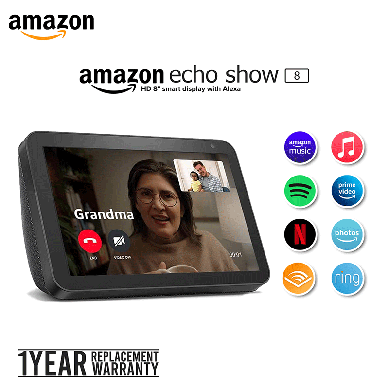 Echo Show 8 HD 8 smart display with Alexa - Black