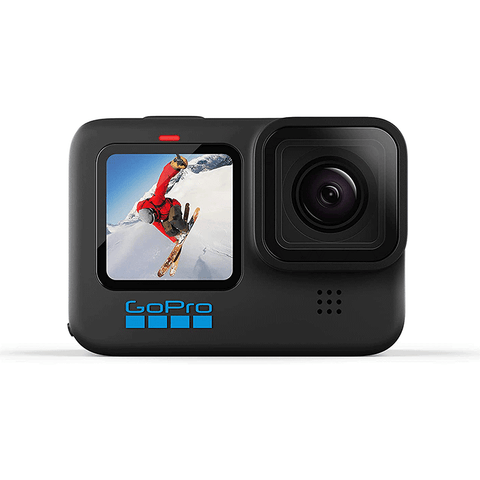 GoPro HERO10 Black - Waterproof Action Camera with Front LCD and Touch Rear Screens, 5.3K60 Ultra HD Video, 23MP Photos, 1080p Live Streaming, Webcam, Stabilization [Black]