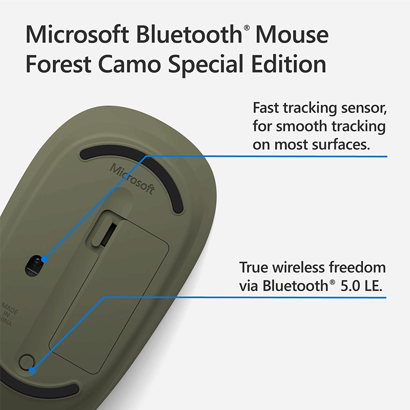 Microsoft Wireless Bluetooth Mouse - Green Camo