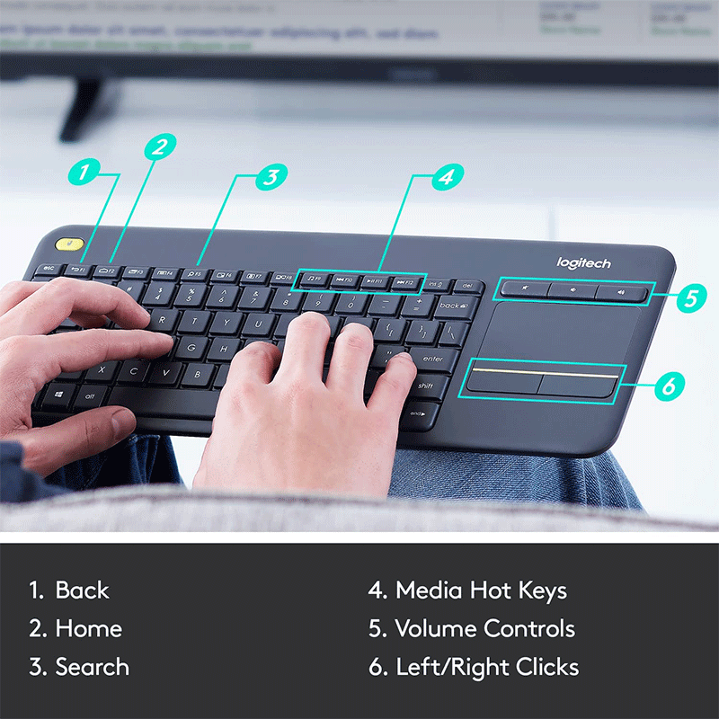 Logitech K400 Plus Wireless Touch Keyboard - GameXtremePH