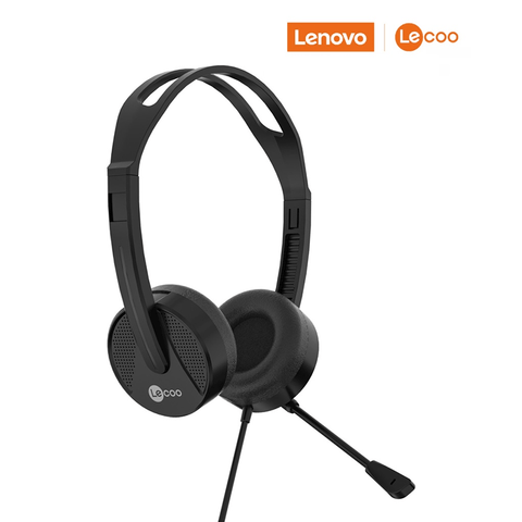 Lenovo Lecoo HT106 Wired Business Headset (Black) - GameXtremePH