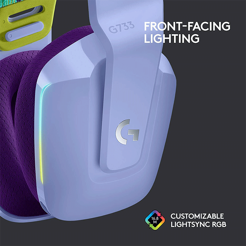 Logitech G733 Lightspeed Wireless RGB Gaming Headset [Lilac] - GameXtremePH