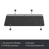 Logitech Slim Combo MK470 Wireless KeyBoard and Mouse (Graphite) - GameXtremePH