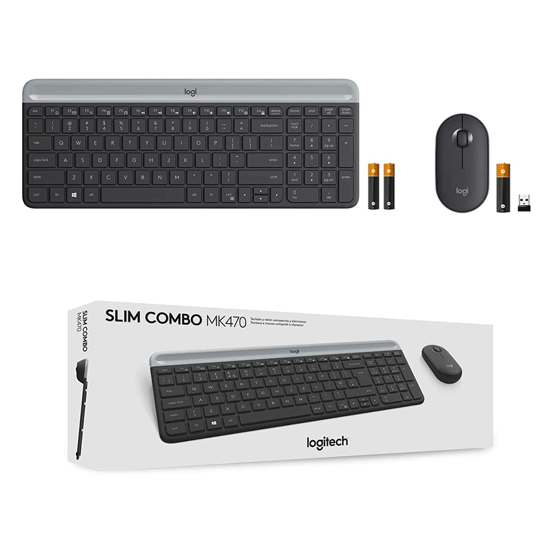 Logitech Slim Combo MK470 Wireless KeyBoard and Mouse (Graphite) - GameXtremePH