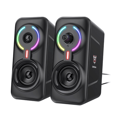 ONIKUMA L6 Gaming Speaker 5W*2 Multimedia Speaker with BT5.0 and AUX Mode HIFI Sound Quality RGB