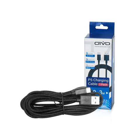 OTVO PS5 USB Charge Cable 3m (Black) (IV-P5229) - GameXtremePH