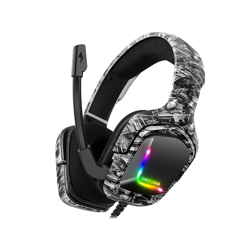 ONIKUMA K20 White Camouflage Series RGB Gaming Headset