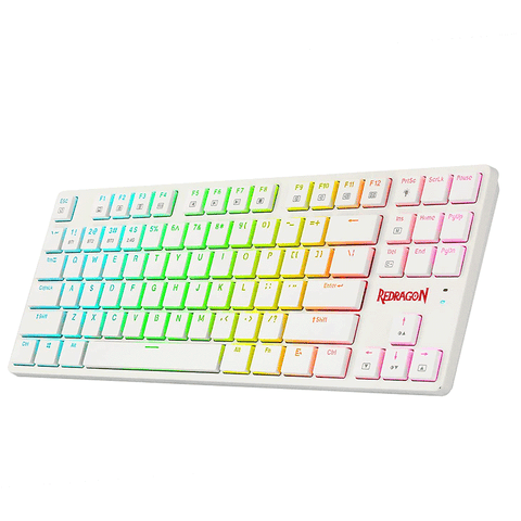 Redragon Anubis Wireless/Wired RGB Mechanical Gaming Keyboard White (Dust-Proof Brown Switch) (K539W-RGB) - GameXtremePH