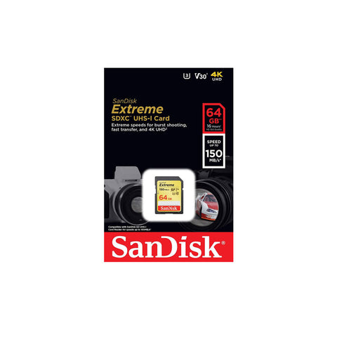 Sandisk Extreme 64GB SDSDXV6 SDXC UHS-I Card (Speed up to 150 MB/s) - GameXtremePH