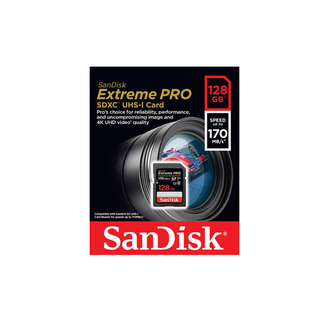 SanDisk Extreme PRO SDSDXXY 128GB UHS-I SDXC Memory Card (Speed up to 170MB/s) - GameXtremePH