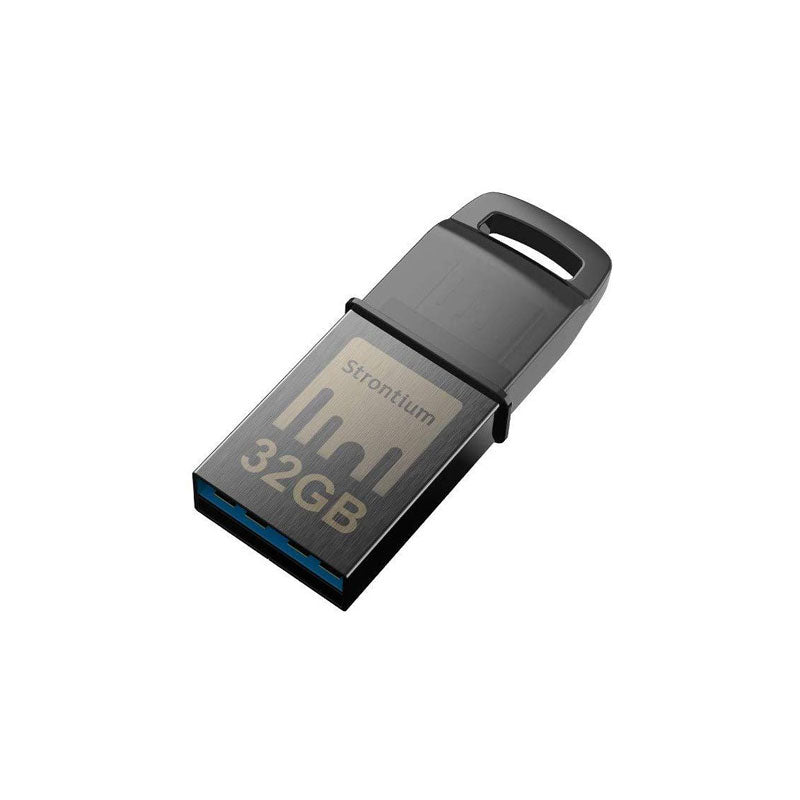 Strontium Nitro 32GB Dual Drive USB 3.1 Metal Flash Pen Drive OTG Up to 150MB/S Micro USB and USB 3.0 3.1 for Android Smartphones Tablets Computers Laptops (SR32GBBOTG2Y) - GameXtremePH