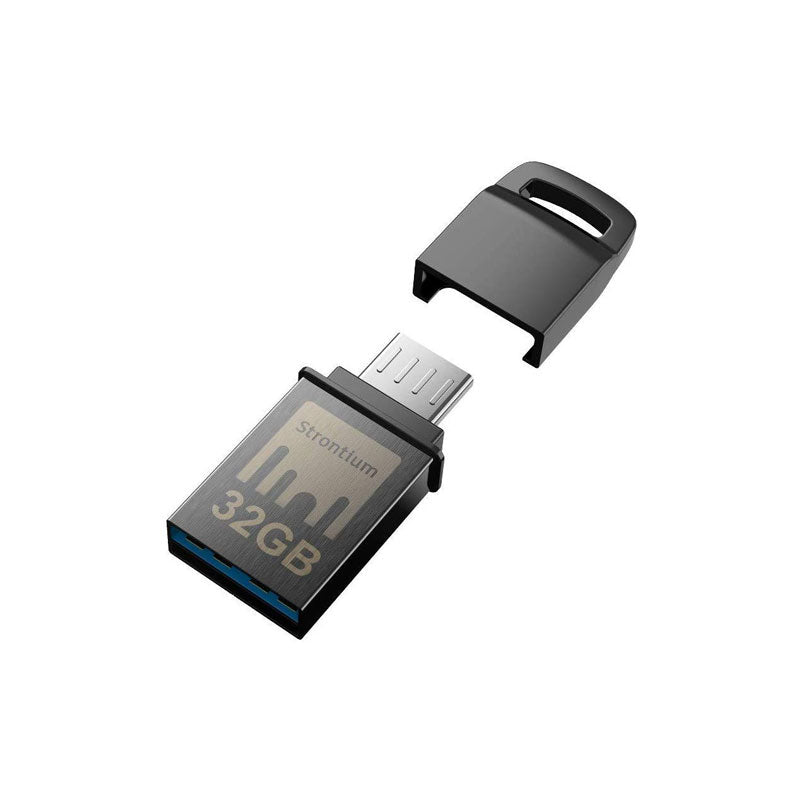 Strontium Nitro 32GB Dual Drive USB 3.1 Metal Flash Pen Drive OTG Up to 150MB/S Micro USB and USB 3.0 3.1 for Android Smartphones Tablets Computers Laptops (SR32GBBOTG2Y) - GameXtremePH