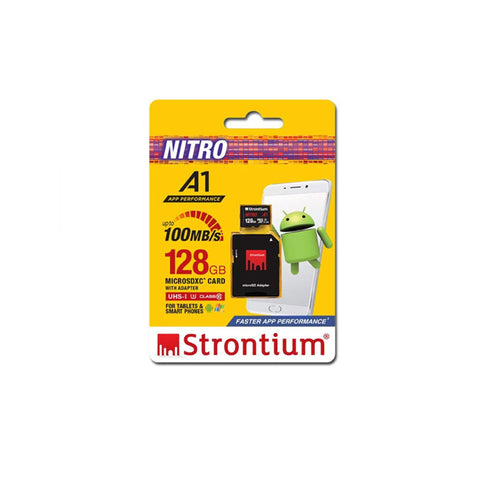 Strontium Nitro SRN128GTFU3A1A 128GB Micro SDXC Card Class 10 A1 with Adapter (Speed up to 100MB/s) - GameXtremePH