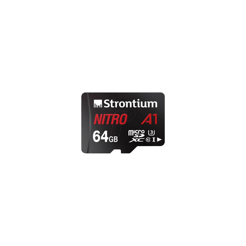 Strontium Nitro SRN64GTFU3A1A Micro SD Card A1 64GB with Adapter (Speed up to 100MB/s) - GameXtremePH