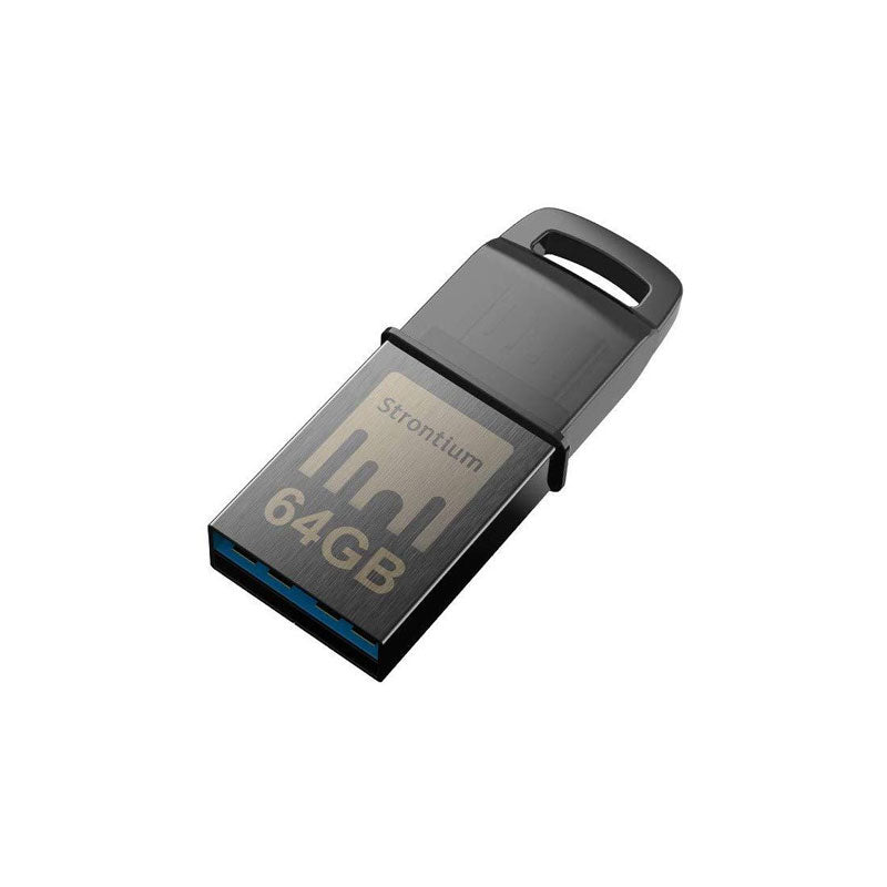 Strontium Nitro 64GB Dual Drive USB 3.1 Metal Flash Pen Drive OTG Up to 150MB/S Micro USB and USB 3.0 3.1 for Android Smartphones Tablets Computers Laptops (SR64GBBOTG2Y) - GameXtremePH