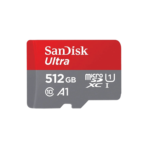 SanDisk Extreme 512GB MicroSDXC UHS-I Memory Card Up to 190MB/s, C10, U3, V30, 4K, 5K, A2, Micro SD Card - SDSQXAVSanDisk Ultra 512GB A1 Series Micro SDXC (SDSQUAC-512G-GN6MN), Up to 150MB/s, Class 10 U1 A1