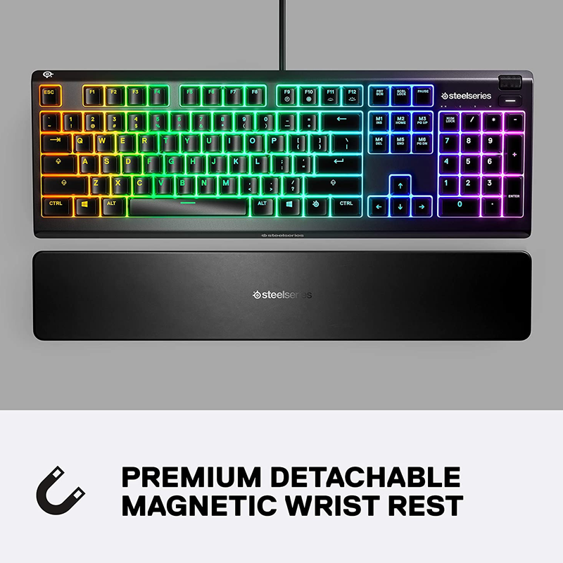SteelSeries Apex 3 RGB Gaming Keyboard  PC/Mac/PS4/PS5/XB1/XBS [64795] - GameXtremePH