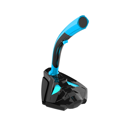 Vertux Streamer-4 Universal Digital 3.5mm Desktop Gaming Microphone Blue