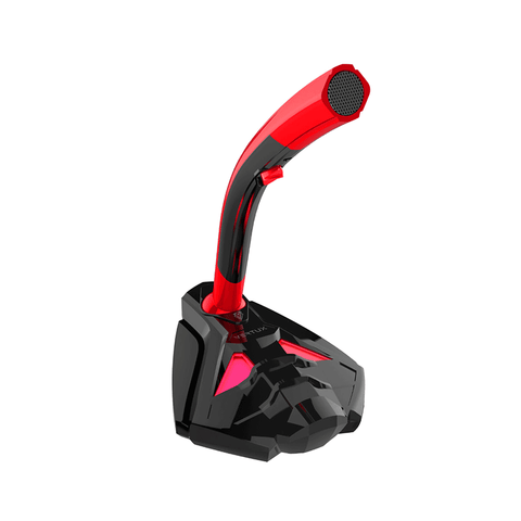 Vertux Streamer-4 Universal Digital 3.5mm Desktop Gaming Microphone Red