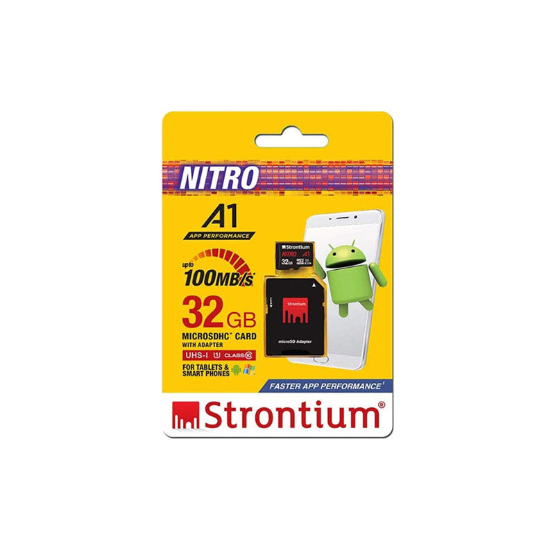 Strontium Nitro SRN32GTFU1A1A Micro SD Card A1 32GB with Adapter (Speed up to 100MB/s) - GameXtremePH
