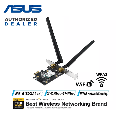 ASUS AX3000 [PCE-AX3000] Dual Band PCI-E Wifi 6 802. 11AX + Bluetooth 5.0 Network Card - GameXtremePH