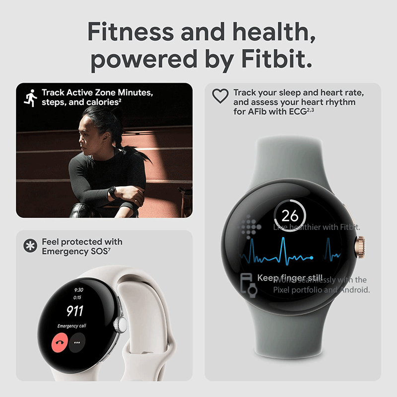 Google Pixel Watch | Help by Google. Health by Fitbit.