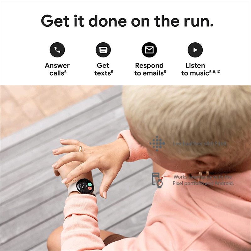Google Pixel Watch | Help by Google. Health by Fitbit.