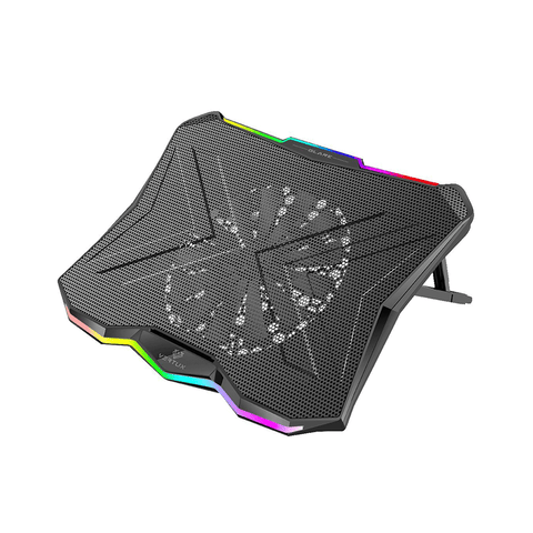 Vertux Glare Quiet Cooling Laptop Stand With Rainbow LED Lights Back - GameXtremePH
