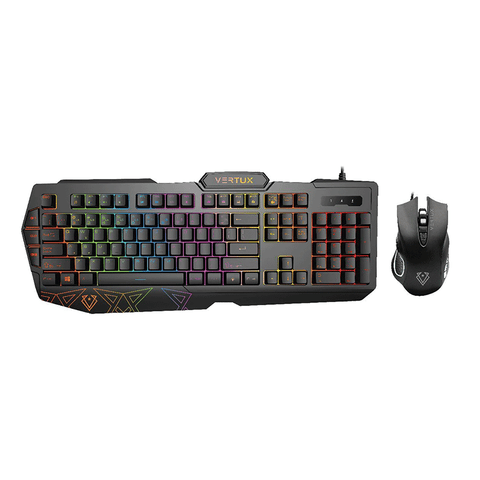 Vertux Vendetta Ergonomic Gaming Keyboard & Mouse With Progammable Macro Keys - GameXtremePH