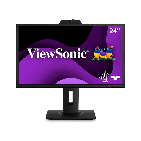 ViewSonic VG2440V 24 Inch 1080p IPS Video Conferencing Monitor with Integrated 2MP Camera, Microphone, Speakers, Eye Care, Ergonomic Design, HDMI DisplayPort VGA Inputs for Home and Office - GameXtremePH