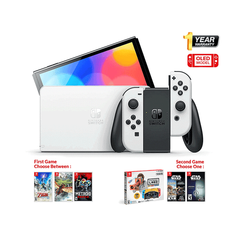 Nintendo Switch - OLED Model [Asian] (White) with 2 Games - GameXtremePH