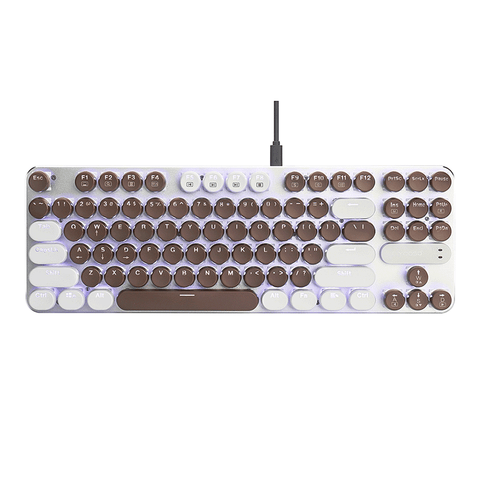 E-YOOSO Z-66 87Keys Mechanical Gaming Keyboard Brown/White (Blue Switch)