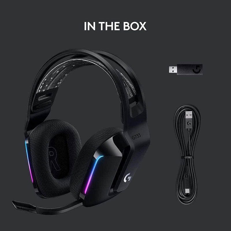Logitech G733 Lightspeed Wireless RGB Gaming Headset - Black - GameXtremePH