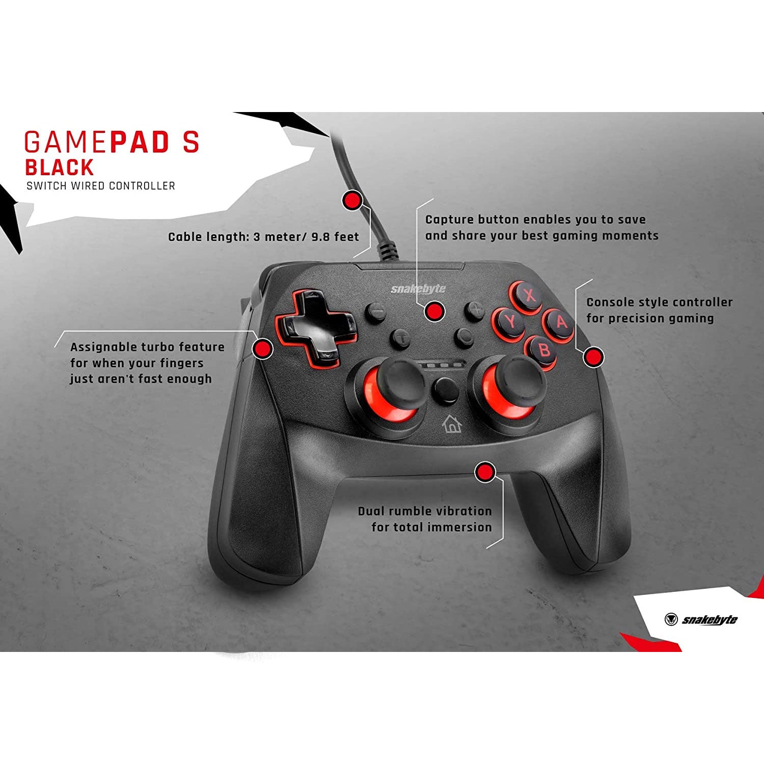 Snakebyte Switch Gamepad wired controller - GameXtremePH