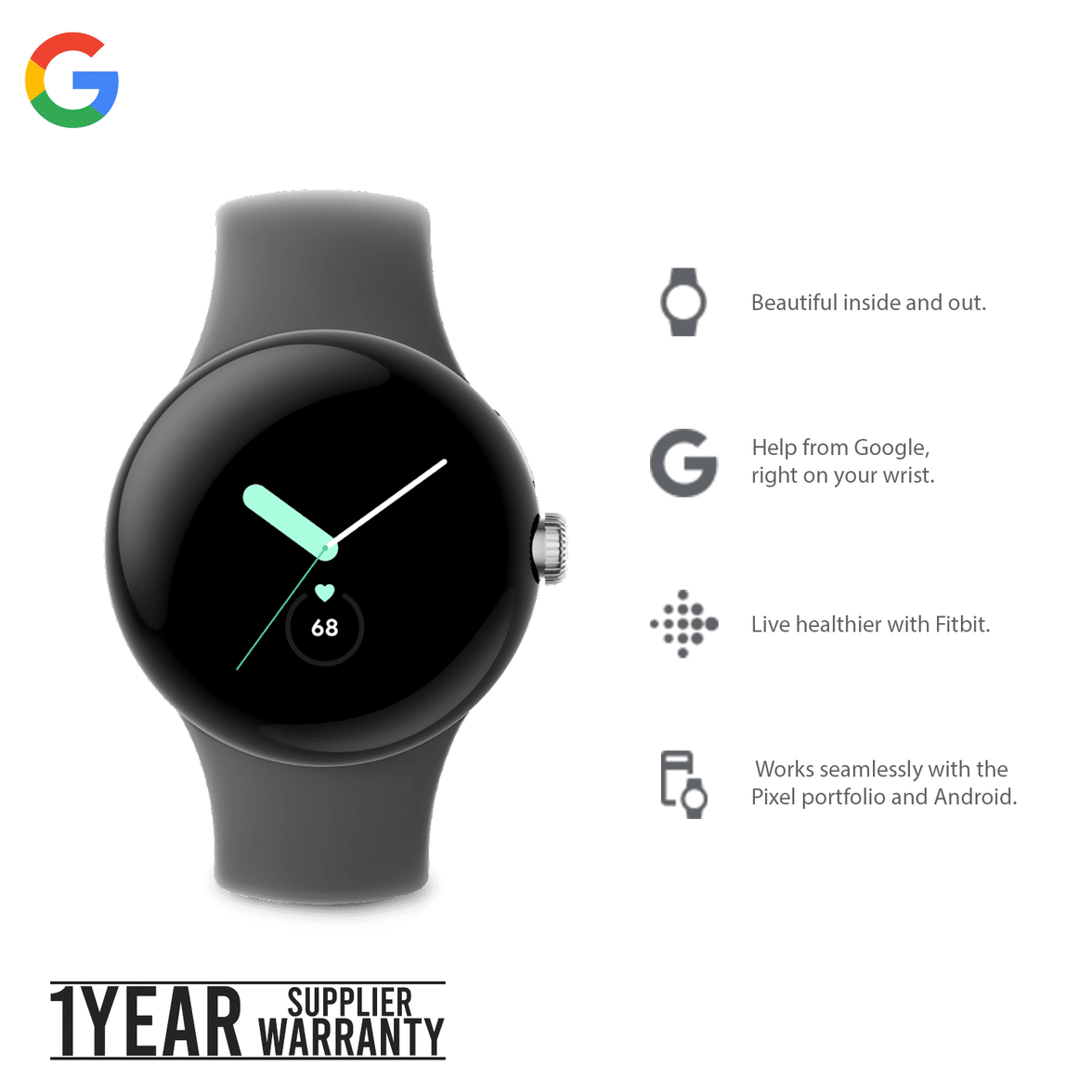 Google Pixel Watch | Help by Google. Health by Fitbit.
